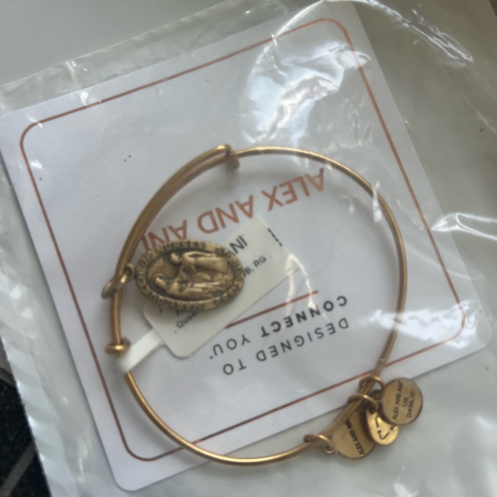 Alex and Ani Mary Queen of Nurses Charm Bangle Bracelet - Picture 3 of 3